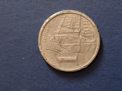1 dinar 2002 iugoslavia foto