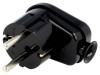 Conector Alimentare AC PLASTROL 230V 16A Uni-Schuko Montaj Pe Cablu Unghi 90 Grade Tip Tata Negru