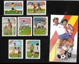 CUBA- 1982 - SPORT , FOTBAL COLITA + 2 SERII NESTAMPILATE, Nestampilat
