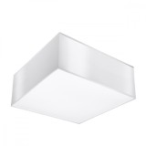 Lampă De Tavan Horus Alb Pvc 1 Bec Pătrat Minimalist De Interior