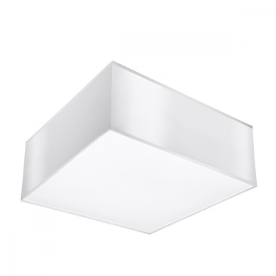 Lampă De Tavan Horus Alb Pvc 1 Bec Pătrat Minimalist De Interior foto