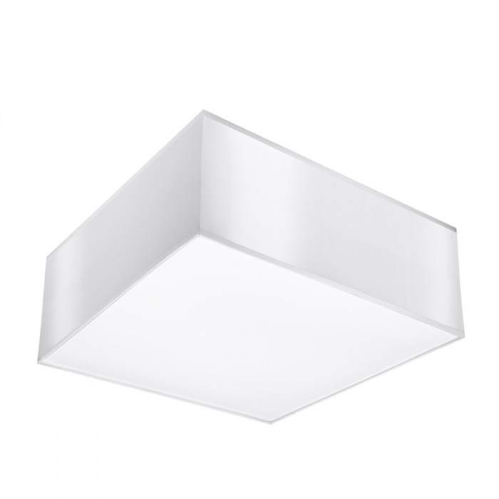 Lampă De Tavan Horus Alb Pvc 1 Bec Pătrat Minimalist De Interior