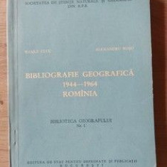 Bibliografie geografica 1944-1964 Romania Vasile Cucu,Alexandru Rosu