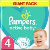 Cumpara ieftin Pampers Active Baby Size 4 scutece de unică folosință 9-14 kg 76 buc