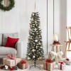 VidaXL BraddeCrăciunartificial cu lumini cu bandă LED Verde 150cm PVC