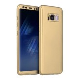 Husa Samsung Galaxy S8 Auriu 360 Full Protectie + Folie Silicon Cadou