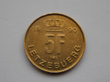 5 FRANCS 1990 LUXEMBURG