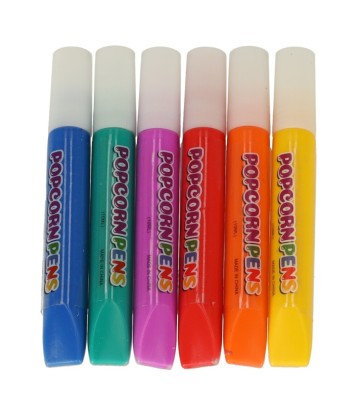 Set 6 markere colorate 3d cu efect de popcorn foto