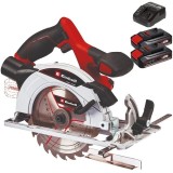Einhell TE-CS 18/165-1 Li PXC + Twinpack CB + 4514095 - Fierastrau circular 165x20x1.6 mm + Set 2 acumulatori si incarcator Li-Ion 18 V 2.5 Ah