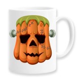 Cana alba personalizata &quot;Halloween frankenstein &quot;, INOVATIX&reg;. 330ml