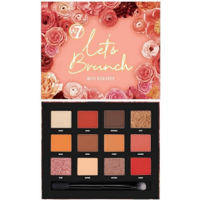 Paleta farduri de ochi, W7, Let`s Brunch, With Vickaboo Pressed Pigment, 12 nuante foto