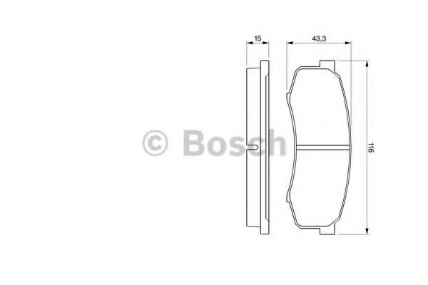 Set placute frana,frana disc MITSUBISHI PAJERO IV (V8_W, V9_W) (2006 - 2016) BOSCH 0 986 424 313
