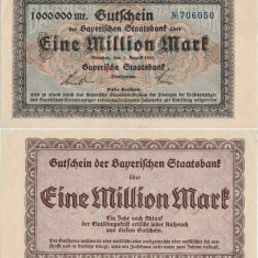 1923 (1 VIII), 1.000.000 mark (Grabowski 10BAY.218a) - Germania (München)