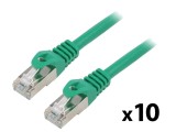 Cablu de rețea F/UTP 6 litat CCA PVC verde 1m 26AWG