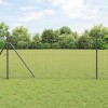St&acirc;lpi de Gard 12 pcs Gri 140 cm Oțel vopsit &icirc;n pulbere