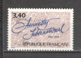 Franta.1991 30 ani Amnesty International XF.594, Nestampilat