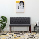 vidaXL Bancă, gri, 120 cm, velur ecologic