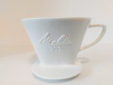 Melitta 102 filtru cafea, de portelan, vintage