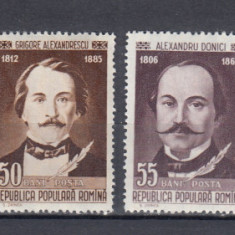 ROMANIA 1960 LP 488 SCRIITORI ROMANI SERIE MNH