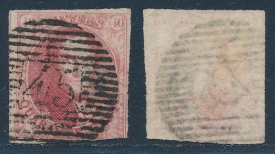 Belgium 1858 King Leopold I 40C Mi.9I used AM.458 foto