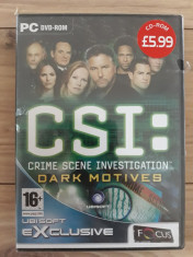 CSI:Crime Scene Investigation - Dark motives - PC DVD-ROM sigilat foto