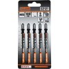 Panza, lama, fierastrau pendular, pentru lemn, HCS, prindere tip T, 6 TPI, taiere rapida, set 5 buc, 100 mm, Richmann Exclusive