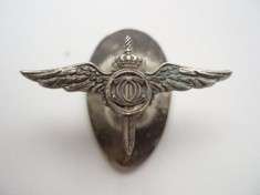 ROMANIA - INSIGNA MINIATURA PILOT MILITAR MODEL 1931, CAROL II, IM1.189