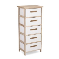 Comoda lemn alb maro Reka 40x29x90h