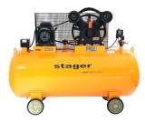Compresor de aer profesional Stager Air 60C370, 370L, 10 bar, trifazat