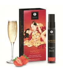 Spray SHUNGA pentru Sex Oral, Aroma Vin Spumant cu Capsuni, 20 ml