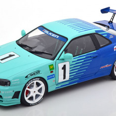 Macheta NISSAN SKYLINE GTR R34 JGTC 2001 FALKEN - Solido, scara 1/18, noua.