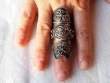 Argint INEL MASIV OPULENT CLOW RING articulari MOBILE manopera EXCEPTIONALA unic