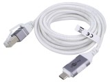 Cablu USB 3.1 RJ45 - USB C, 3m, Alb Gri - Goobay