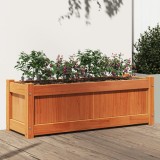 VidaXL Jardinieră de grădină, maro ceruit, 90x31x31 cm, lemn masiv pin