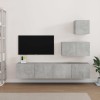 VidaXL Set dulap TV, 4 piese, gri beton, lemn prelucrat 3114641
