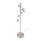 Cuier pom de podea HM W64, metalic, 6 agatatoare, argintiu