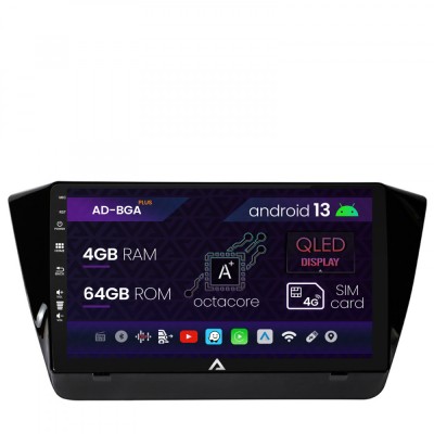 Navigatie Superb 3 (2015+), Android 13, A-Octacore 4GB RAM + 64GB ROM, 10.1 Inch - AD-BGA10004+AD-BGRKIT034 foto