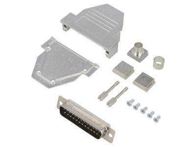 Conector D-Sub 25 pini tată, negru foto