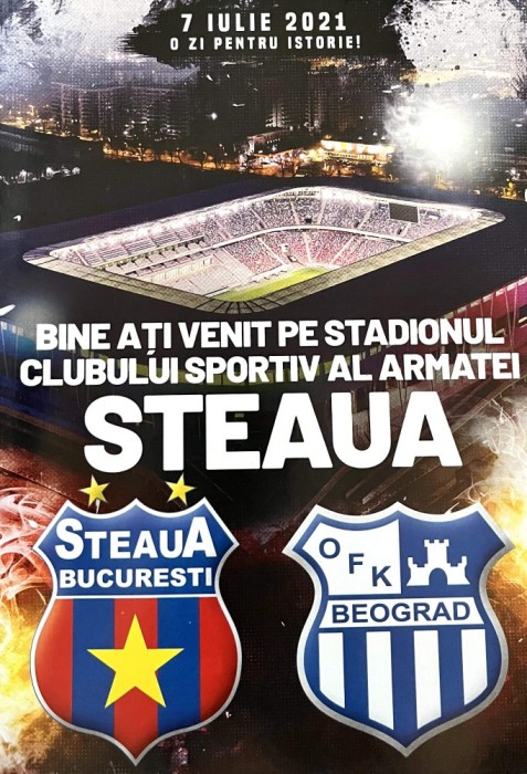 Program de meci CSA Steaua Bucuresti v OFK Beograd 7.7.2021