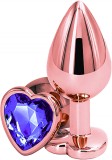 Dop Anal Brilliant Anal Plug Medium, Rose Gold, Piatra Mov, Passion Labs