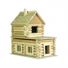 Set constructie arhitectura Vario Massive Mini, 91 piese mari din lemn, Walachia EduKinder World