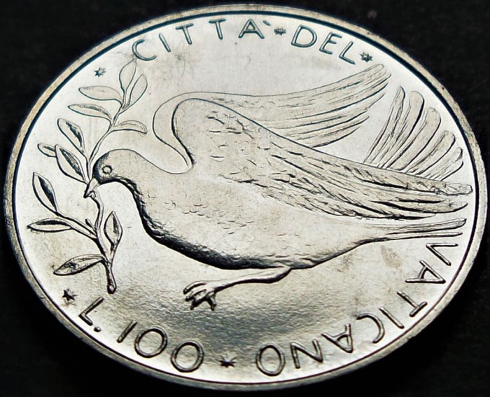Moneda 100 LIRE - VATICAN, anul 1974 * cod 5275 B - Papa Paul VI -lea = UNC