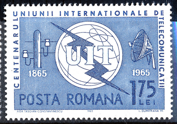 1965 LP607 Centenarul UIT MNH