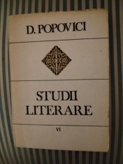 D. Popovici Studii literare vol. VI