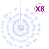 Cumpara ieftin Lumini stelare de Craciun 140 LED-uri, 8 buc., alb rece, 17 cm