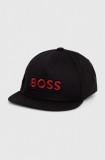 Cumpara ieftin BOSS Orange șapcă de baseball din bumbac culoarea negru, cu imprimeu 50505534