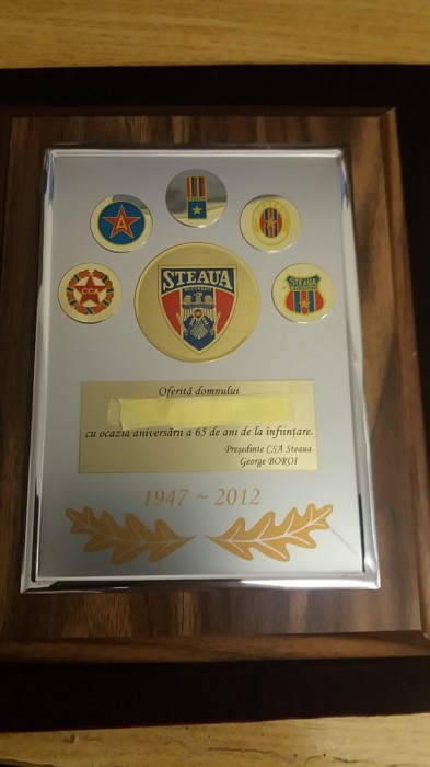 D13 8 - Placheta - tematica sport - Clunul sportiv Steaua Bucuresti - 2012