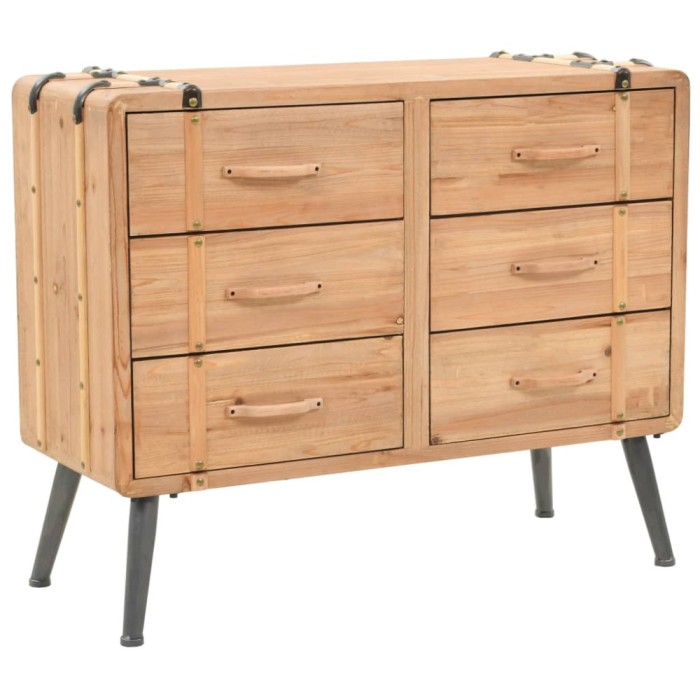 Gossi dulap cu sertare, lemn masiv de brad, 91 x 35 x 73 cm