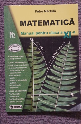 Manual Matematica clasa XI, Petre Nachila, M2, 2002, 208 pagini foto