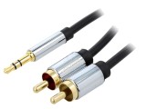 Cablu Jack 3.5mm la RCA Aurit 1.5m